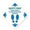 Signmission Safety First Social Distancing Non-Slip Floor Graphic, 16" x 16", FD-X-16-9996 FD-X-16-9996 - alternate 1